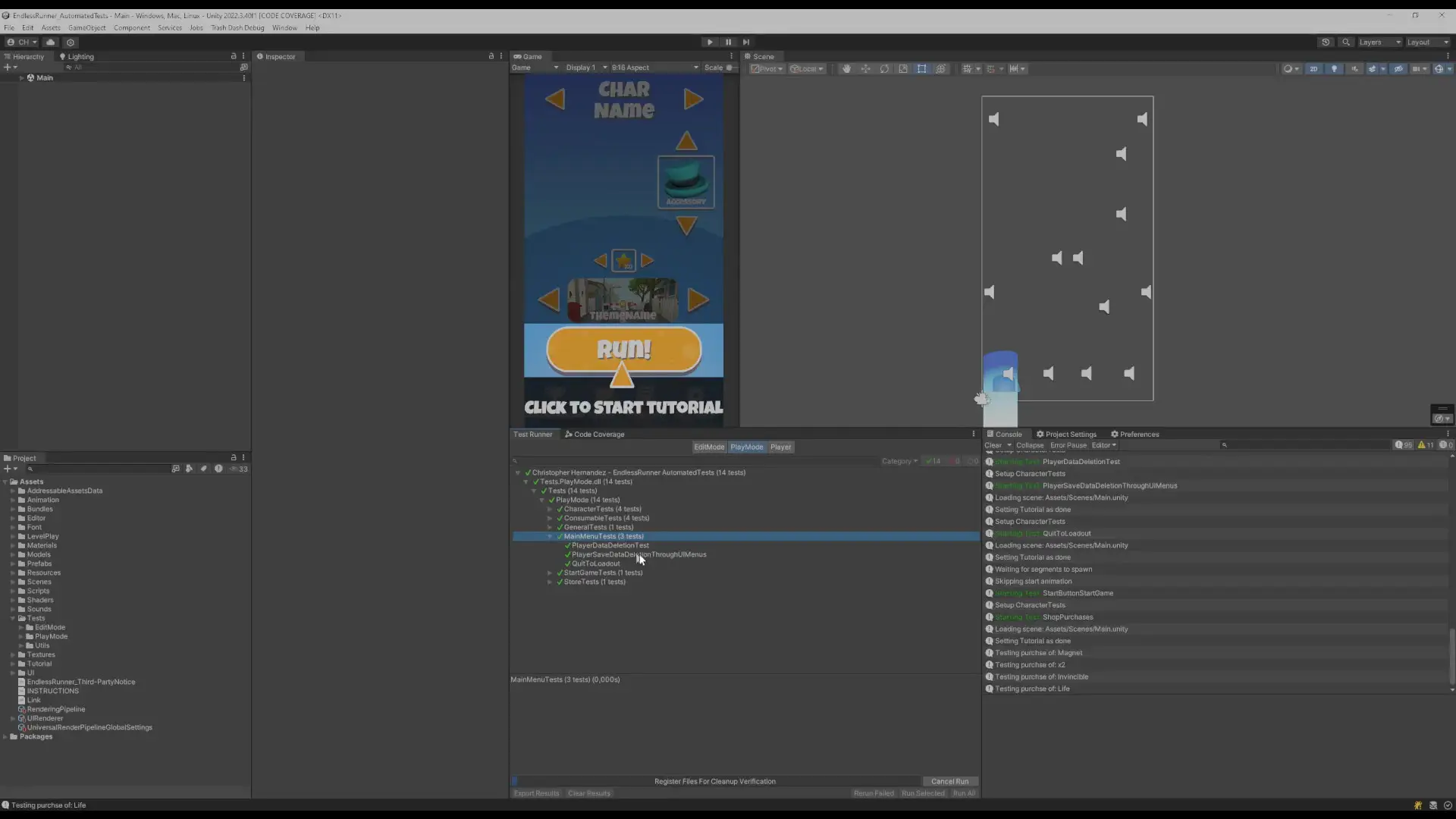 Video Screenshot: Test Architecture in Action